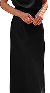 PRETTYGARDEN Women's Summer Satin Maxi Cocktail Dress | Silk Fabric,Sleeveless Mock Neck,Fit and Flare,Asymmetrical Long Dresses,Elegant Formal,Wedding Guest Party,Cruise Outfits