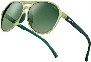 Jefoo Polarized Aviator Sunglasses for Women Men Retro Trendy Sports Sunglasses for Outdoor UV400 Protection