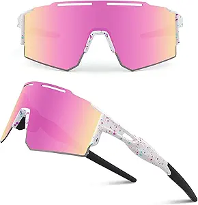 Ukoly Sport Sunglasses for Men and Women,HD PC Lens UV400 Protection | Sun Glasses for Running Cycling Baseball Fishing Golf Hiking,with 1 Lens or 3 Interchangeable Lens