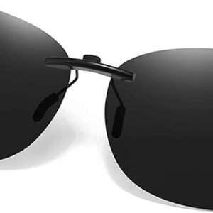 Polarized Clip-On Sunglasses for Men Women, 100% UV400 Protection Anti-Glare Lens, Non-Flip Compact Fit