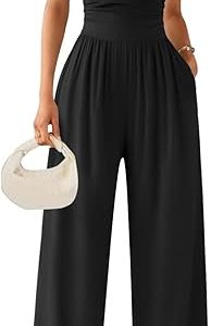 Jumpsuits for Women Casual Summer Rompers Dressy Wide Leg Vacation Outfits | Jumpsuits for women dressy, soft comfortable feel, practical pockets, dates, work, travel, vacation