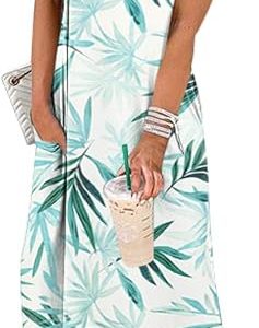 ANRABESS Women Summer Maxi Dress Beach Vacation Sundress Sleeveless Casual Loose Shirt Dresses 2026 Travel Outfits