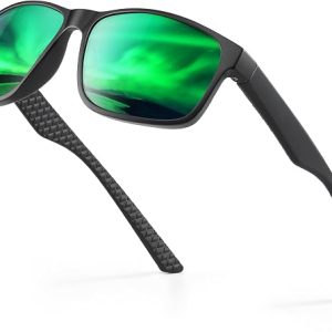 Polarized Sunglasses for Men Women, Lightweight Square Mens Sunglasses UV Protection for Driving Fishing Golf