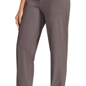 G4Free ShiftReady Women's Dress Work Pants with Pockets Yoga Straight Leg | Mock Fly, Faux Back Pockets, High Waisted, Sleek and Drapey, Wrinkle-Resistant, Business Casual Style