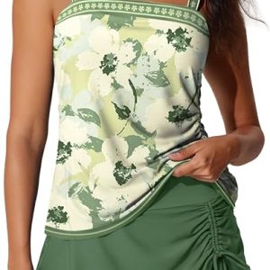 Summer Mae Women's Tankini Swimsuits with Skirt Two Piece Bathing Suits