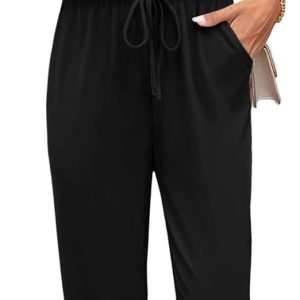 Ekouaer Jumpsuits for Women Sleeveless One Piece Outfits | Casual Stretchy Long Pants Romper, Dressy Scoop Neck Jumpers, 2026 Summer Outfits