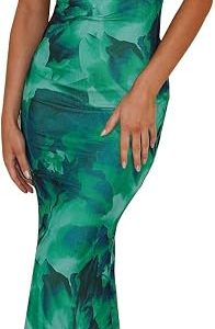 PRETTYGARDEN Women's 2026 Summer Floral Spaghetti Strap Maxi Dress Stretch Sexy Bodycon Dress Backless Slip Long Dresses