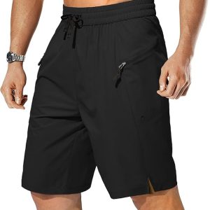 Men's Swim Trunks Quick Dry Beach Board Shorts Bathing Suit with Zipper Pockets