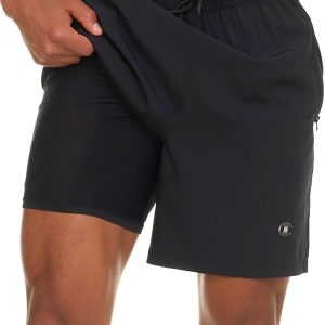 Champion Men's 7" Swim Trunks, Board Shorts with Compression Liner, | Mens Bathing Suit, Quick Dry, Compression Liner, Zipper Side Pockets, Adjustable Drawstring, Swimming Shorts, Beach, Active