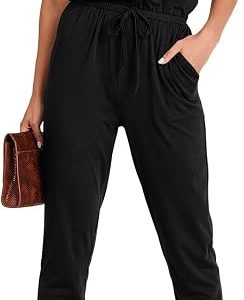 ANRABESS Womens Summer Sleeveless Jumpsuits Casual Dressy Stretchy Crewneck Rompers One Piece Outfits Fall Fashion 2026