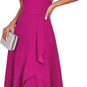 DRESSTELLS Women's Cocktail Dresses, Formal Wedding Guest Graduation Party High Low Dress