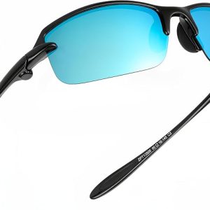 JIM HALO Polarized Sport Sunglasses for Men Women, Wrap Around Sun Glasses for Hiking Cycling Running Fishing UV400