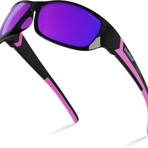 DEAFRAIN Polarized Sports Sunglasses for Men Women Driving Fishing Cycling Running UV Protection