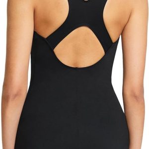 baleaf Women's Athletic Swimsuits Racerback One Piece Bathing Suit | Modest; Chlorine-Resistant; Built-In Shelf Bra with Removable Cups; Perfect for Lap Swimming and Water Aerobics.