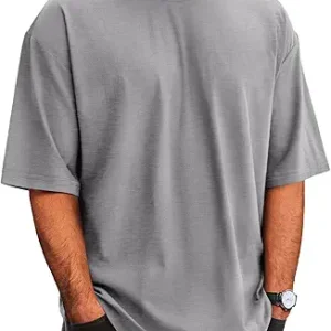 Runcati Mens T-Shirts Cotton Short Sleeve Oversized Tshirts Beach Tees | Lightweight, Casual, Soft, Loose fit, Drop shoulder design, Crew neck, Work tops, Big and tall, for Summer, Vacation, Wedding