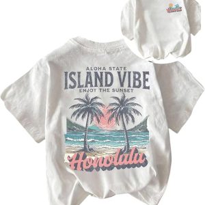 SOLY HUX Women's Tropical Graphic Tees Hawaiian Beach T Shirts | Summer Tshirt Tops for Teens, Short Sleeve, Crewneck, Vacation Clothes