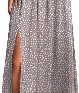 ANRABESS Women's Summer Boho Maxi Skirt | Soft Flowy Floral Long Skirts, Side Slit, Fashion Casual, Soft Comffy, Travel Vacation Beach Wear