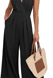 ANRABESS Women Jumpsuits Sleeveless V Neck Elegant Dressy Casual Backless One Piece Pants Romper 2026 Summer Outfits