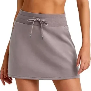 G4Free Smoofit Modal Soft Skirts for Women - 15"/17"/19" A-Line Drawstring Summer Casual Skirt with Pockets