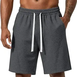 Ugerlov 2026 Men's Baggy Fleece Cotton Sweat Shorts | Summer 7" Athletic Gym Sweatshorts Lounge Casual Shorts with Pockets
