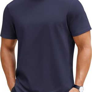 COOFANDY Mens T-Shirts 100% Cotton Crewneck Short Sleeve Tees Casual Plain Shirts