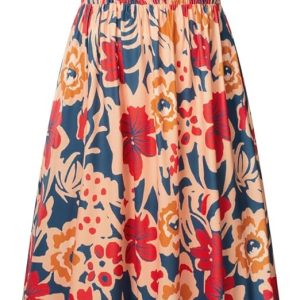 GRACE KARIN Summer Dresses for Women 2026 Vacation Boho Maxi Sundress | Casual, Smocked Waist, Floral Printed, Spaghetti Strap, Sleeveless, Beach Dresses With Pockets, Fashion Outfits