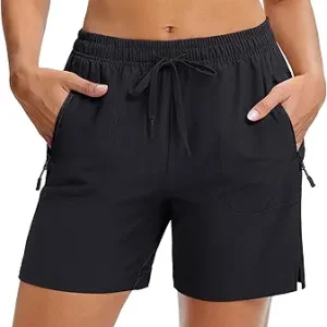 MAGCOMSEN Women's 5" Hiking Shorts UPF 50+ Quick Dry Lightweight Athletic Running Golf Summer Casual Shorts with Pockets