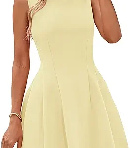 IWD Womens Summer Mini Dress Elegant Boat Neck Cocktail Party Short Dresses