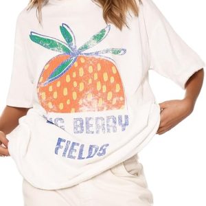 Women's 100% Cotton Graphic Oversized Vintage Breathable Graphic T Shirt | Breathable Lightweight Cotton,Drop Shoulder Loose Fit,Y2k Summer Tops,Flattering All Body Types,Back To School Clothes