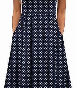 Zeagoo Women's Summer Tank Midi Dress with Pockets Floral Sleeveless A-Line Casual Loose T-Shirt Dresses Beach Sundress 2026