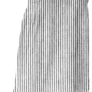 chouyatou Women's Vertical Striped High Waist Maxi Skirt Vintage Floral Cotton Long Skirt with Pockets