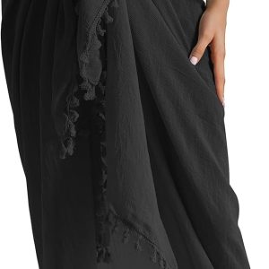 Eicolorte Sarong Cover Up Womens Beach Cover Up Bikini Bathing Suit Swimsuit Swimwear Coverup Sarong Pareo Wraps for Women