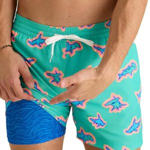Chubbies Lined Mens Swim Trunks 5.5 Inch – Swim Shorts and Mens Shorts with Elastic Waist, Boxer Brief Liner, UPF 50+