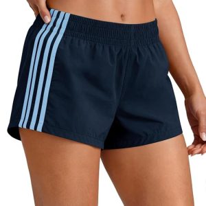 Womens Shorts Sweat Track Athletic Low Rise Micro Y2k UPF 50+ Short | Summer Side Stripes Shorts Workout Gym Running Cute Girls Athleisure Clothing