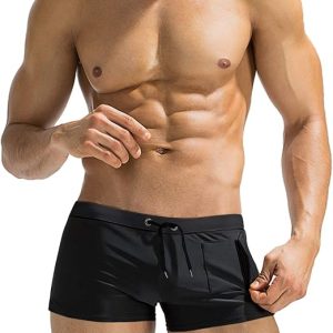 COOFANDY Mens Swim Trunks Swimwear Bathing Suit Swim Brief Square Leg Board Short S-3XL