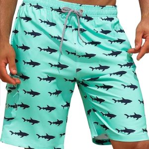 APTRO Men's Swim Trunks 9 inch Bathing Suit Big & Tall Swim Shorts | Quick Dry Breathable Fabric, Elastic Waistband with Drawstring, Swimsuits for Beach, Swimming, Vacation, Party