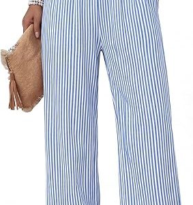 Sampeel Wide Leg Pants Woman High Waist Trousers with Pockets Casual Lounge