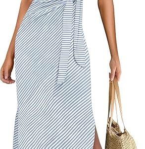 ANRABESS Womens Summer Casual Sleeveless T Shirt Midi Dress Slim Fit Tie Waist Split Tank Long Dresses 2026 Vacation Sundress