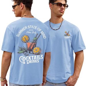 Herberton Mens Graphic T-Shirts Cotton Loose Fit Summer Crew Neck Short Sleeve Tee (S-XXL)