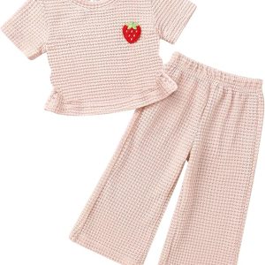 YOUNGER TREE Baby Girl Clothes Toddler Summer Outfits Short Sleeve Pants Set Cute Baby Clothes for Girls