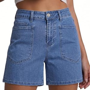 luvamia Jean Shorts Womens High Waisted Trendy Stretchy Denim Shorts Casual Summer Jorts with Pockets Concert Outfits