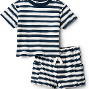 Amazon Essentials x Sofia Grainge Babies, Toddlers, and Boys' T-Shirt and Short Play Set, Multipacks