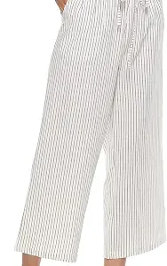 Womens Linen Pants Wide Leg High Waisted Drawstring Casual Flowy Pants with Pockets