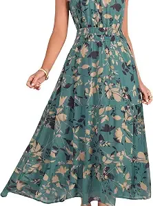 Simplee Womens Summer Halter Wedding Guest Dress Maxi Floral Vacation Boho Sundresses Flowy Formal Long Travel Dresses 2026