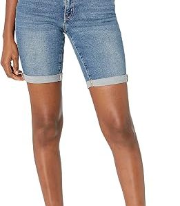 Amazon Essentials Women's Slim Fit Denim Bermuda Shorts with Pockets